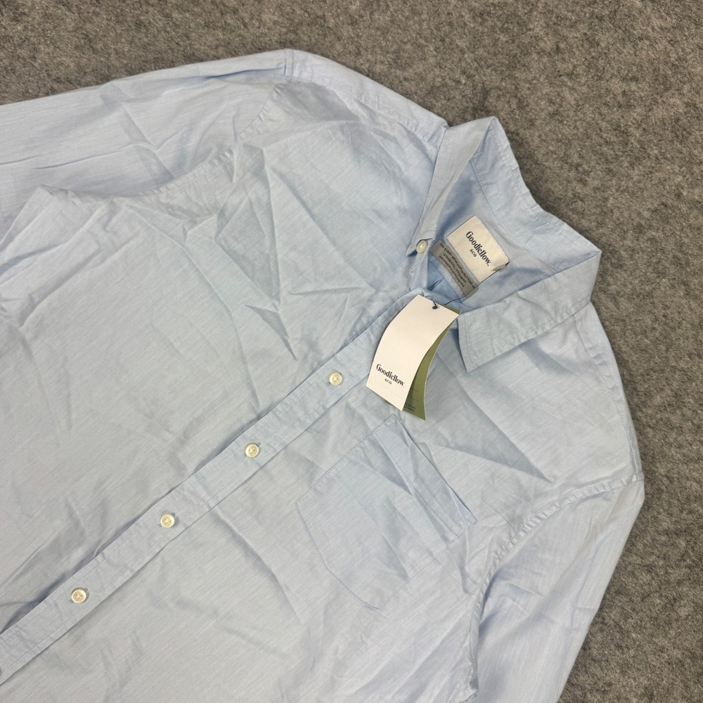 Goodfellow & Co Mens Every Wear Poplin Button-Up Shirt Light Blue Large NWT